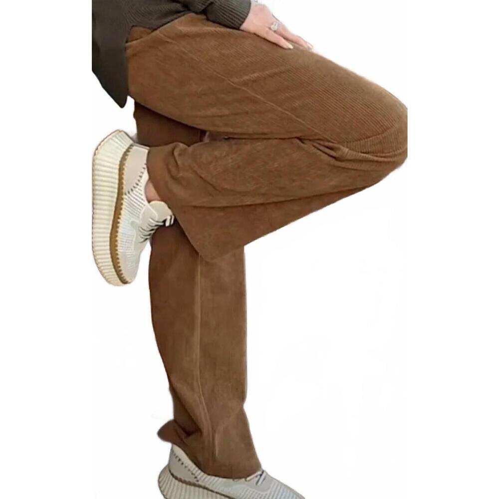 NEW PURE ESSENCE pull on corduroy pant in camel